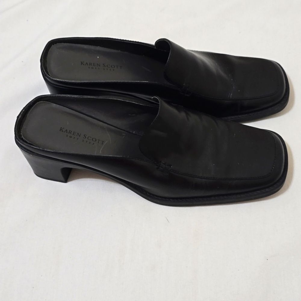 Karen Scott Dallas leather Y2k mules size 8.5
